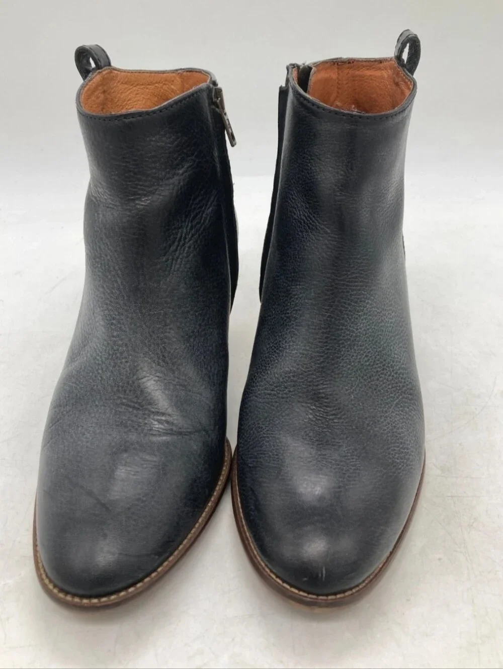 Madewell Billie Boot Leather Ankle Boots True Black Size 8.5 Box Made In Italy